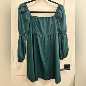 Emerald green dress